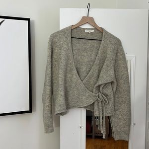 Grace + Gather Blended Cross Wrap Sweater - S